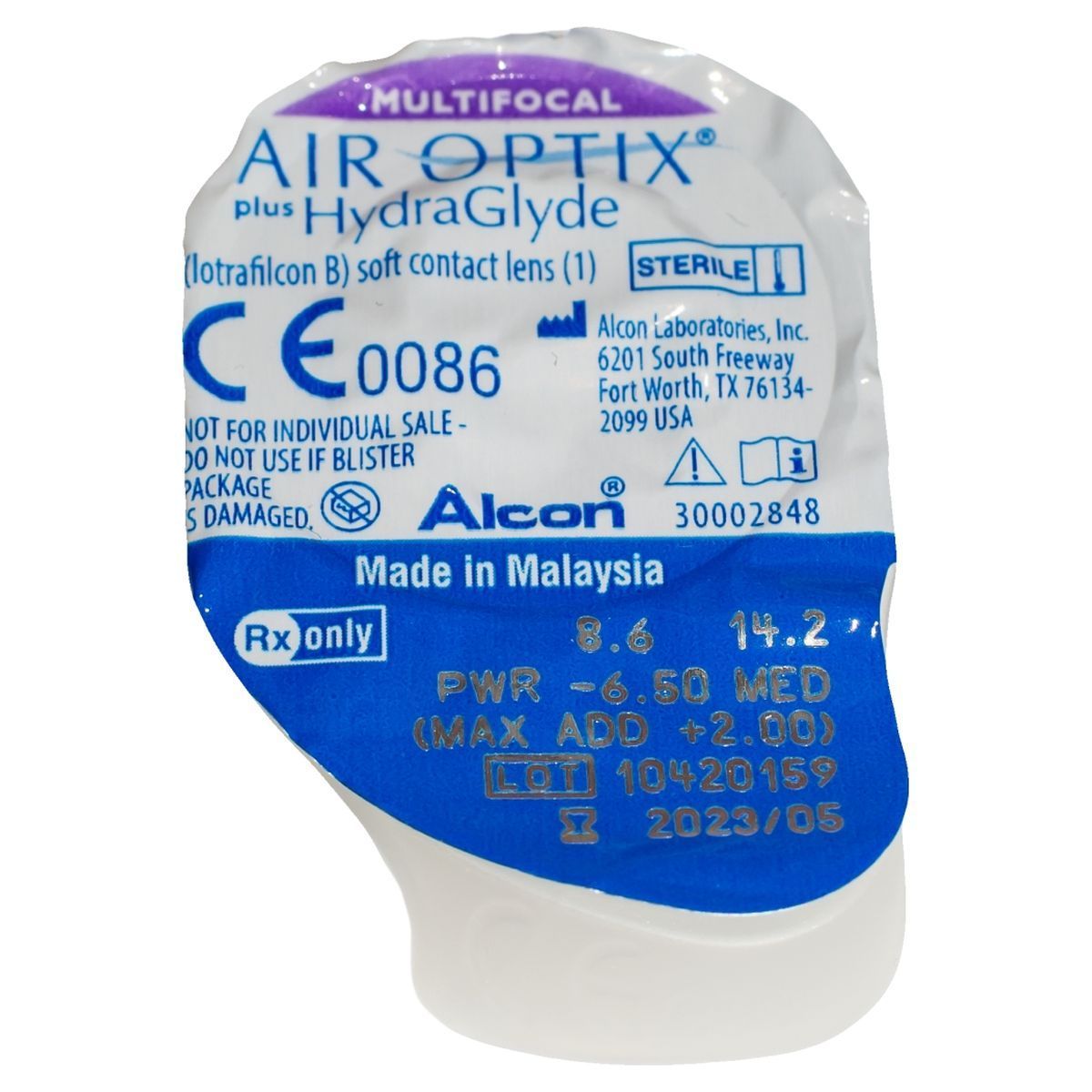 AIR OPTIX HYDRAGLYDE MULTIFOCAL MONTHLY DISPOSABLE MULTIFOCAL CONTACT LENSES (6 LENSES)
