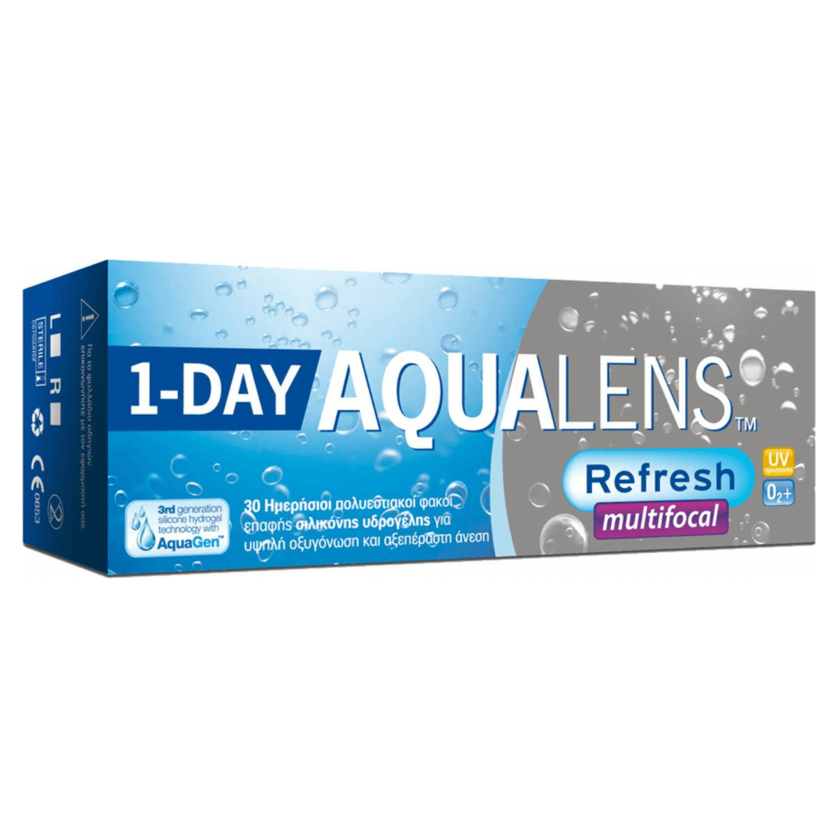 AQUALENS REFRESH 1DAY FOR PRESBYOPIA DAILY DISPOSABLE SILICON HYDROGEL MULTIFOCAL CONTACT LENSES (30 LENSES)