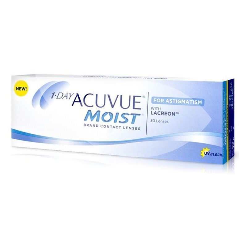1-DAY ACUVUE MOIST FOR ASTIGMATISM DAILY DISPOSABLE CONTACT LENSES FOR ASTIGMATISM (30 LENSES)