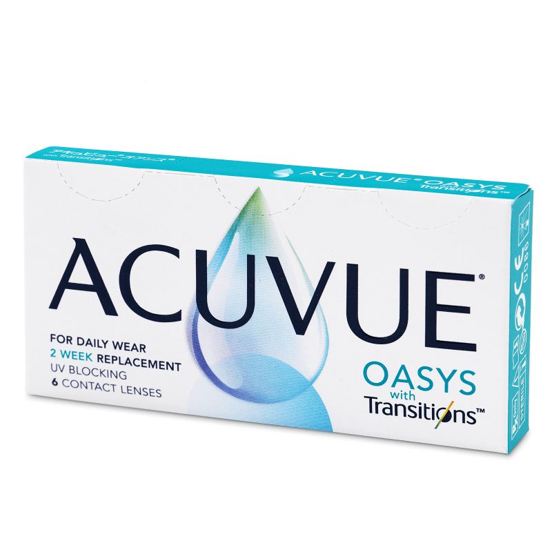 ACUVUE OASYS WITH TRANSITIONS ΦΩΤΟΧΡΩΜΙΚΟΙ ΔΕΚΑΠΕΝΘΗΜΕΡΟΙ ΦΑΚΟΙ ΕΠΑΦΗΣ ΜΥΩΠΙΑΣ ΥΠΕΡΜΕΤΡΩΠΙΑΣ (6 ΦΑΚΟΙ)