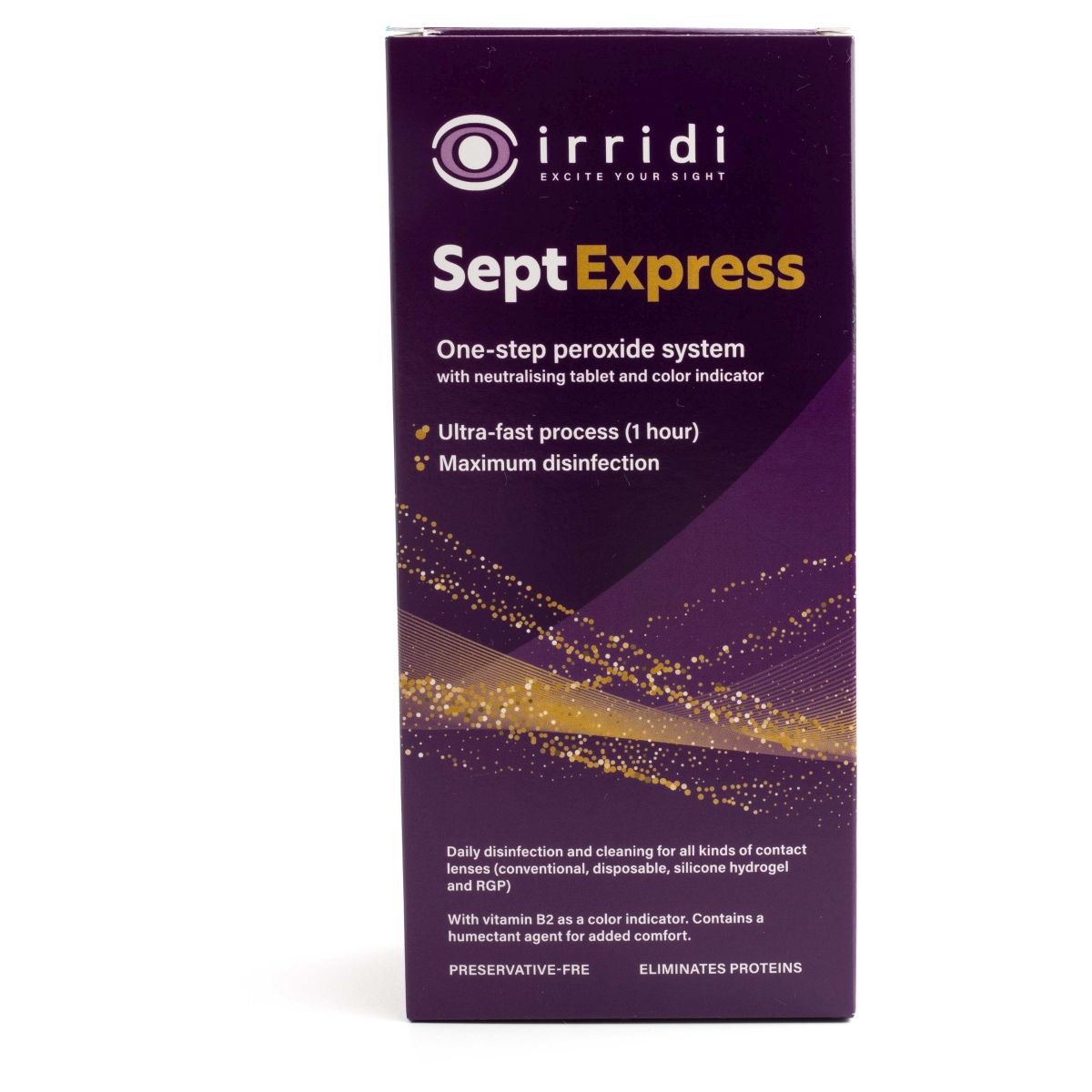 IRRIDI SEPT EXPRESS 360ML DISINFECTION CONTACT LENS SOLUTION (WITH NEUTRALIZING TABLETS)