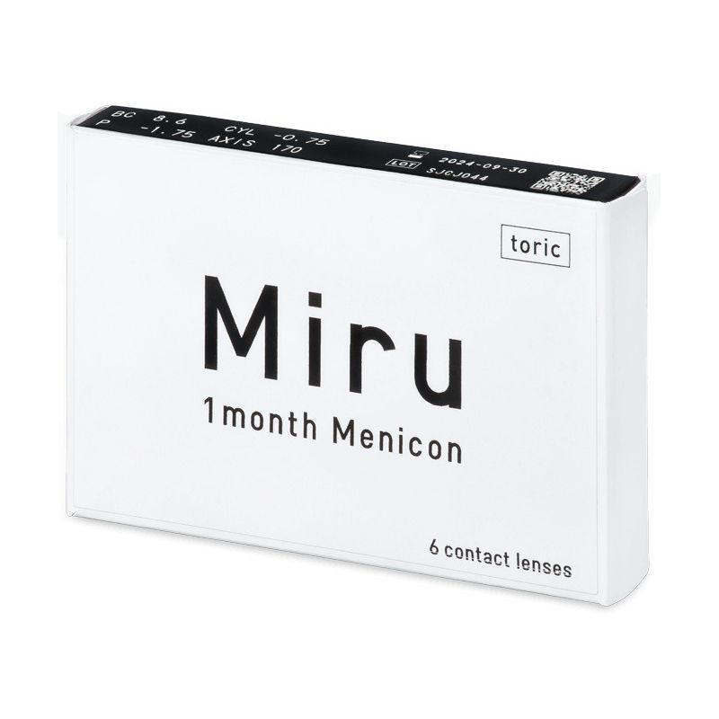 MIRU TORIC MONTHLY DISPOSABLE SILICON HYDROGEL CONTACT LENSES FOR ASTIGMATISM (6 LENSES)